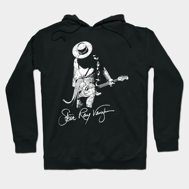 rock and roll stevie ray Hoodie by Working Mens College